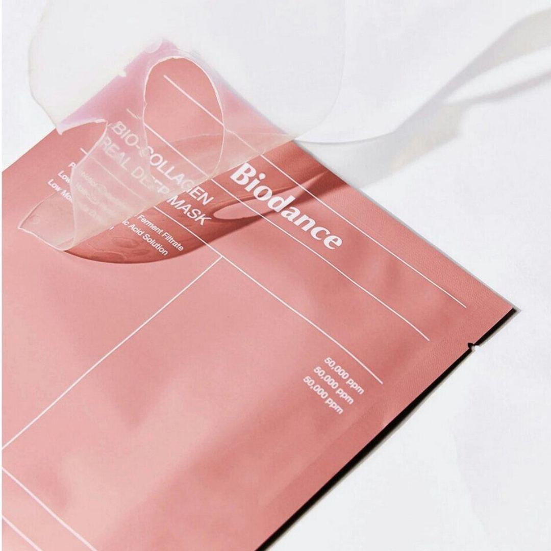 Mascarilla profunda Bio Collagen-Real de Biodance (paquete de 4)