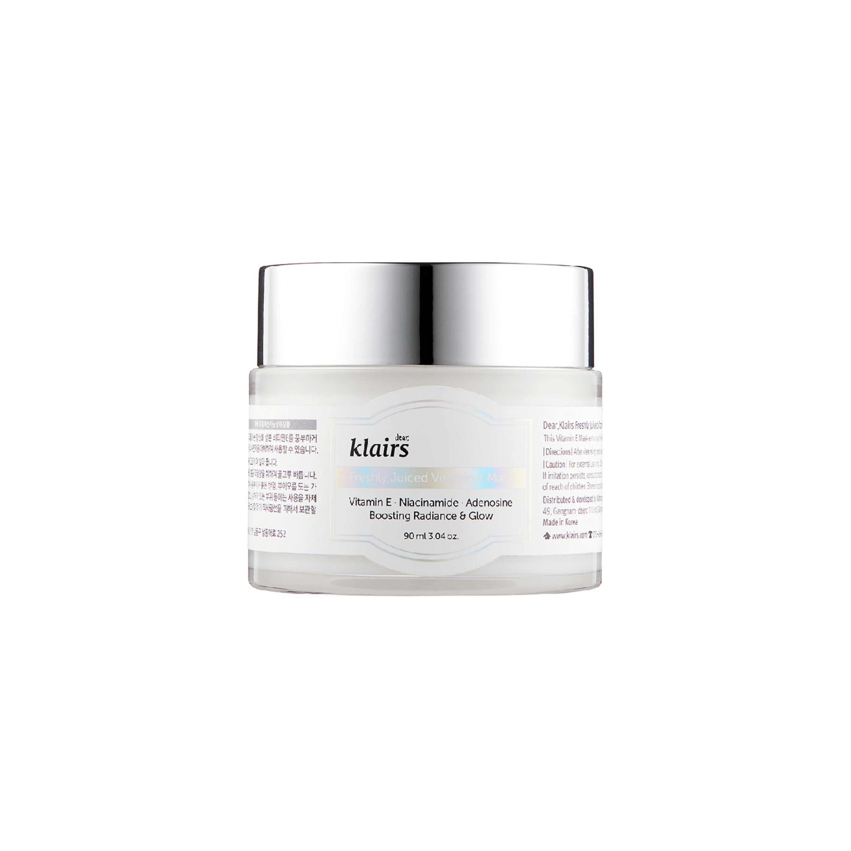 Mascarilla de vitamina E recién exprimida de Klair